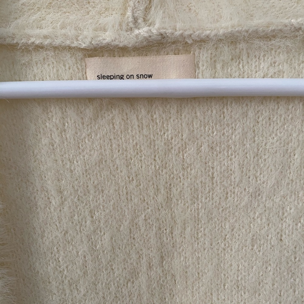 Super Soft Open Front Cream Sweater - image 2